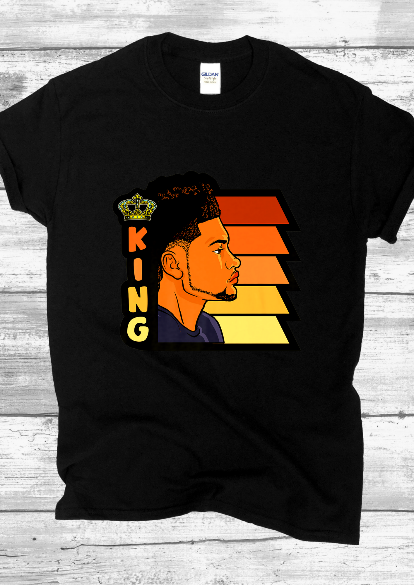 BLACK KING T-SHIRT.