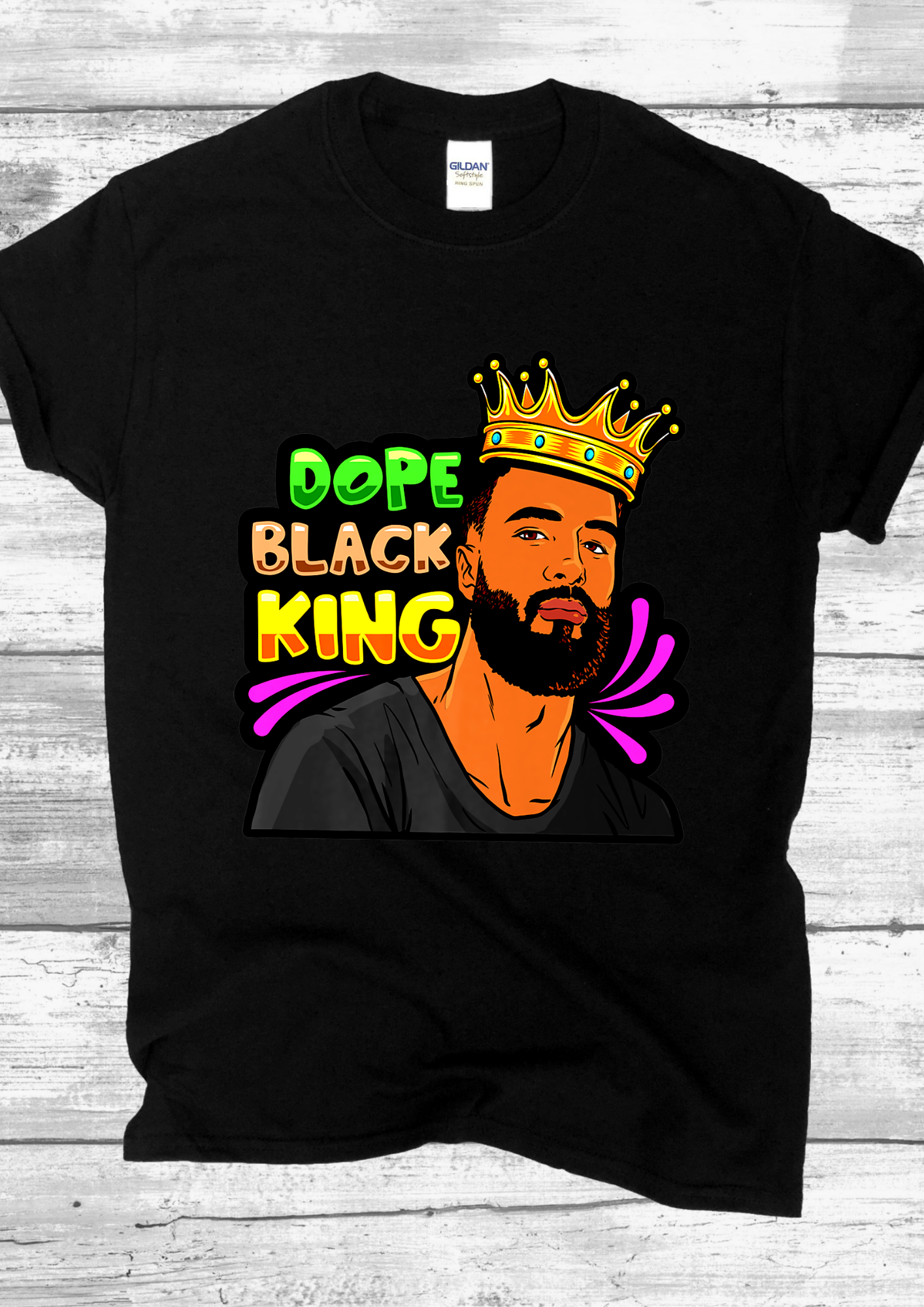 BLACK KING T-SHIRT.